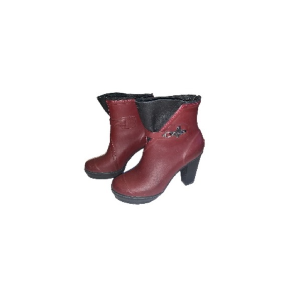 Sorel Burgundy and Black Rubber Booties - Women’s Size 7.5 - Picture 1 of 7